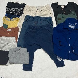 Kids Casual Navy Knit Jogger Pants - Comfortable Everyday Bottoms